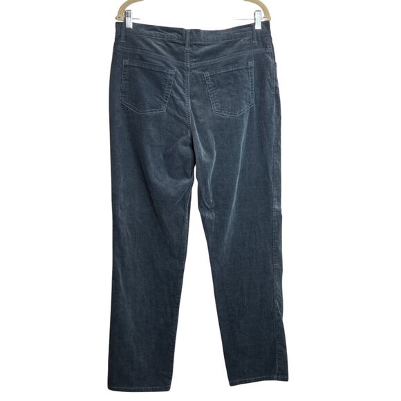 Gloria Vanderbilt Womens Corduroy Pants Size 12 Average Gray Straight Leg - Picture 3 of 6
